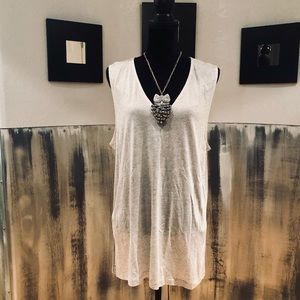H&M Grey Sleeveless Tunic Sz L NWOT